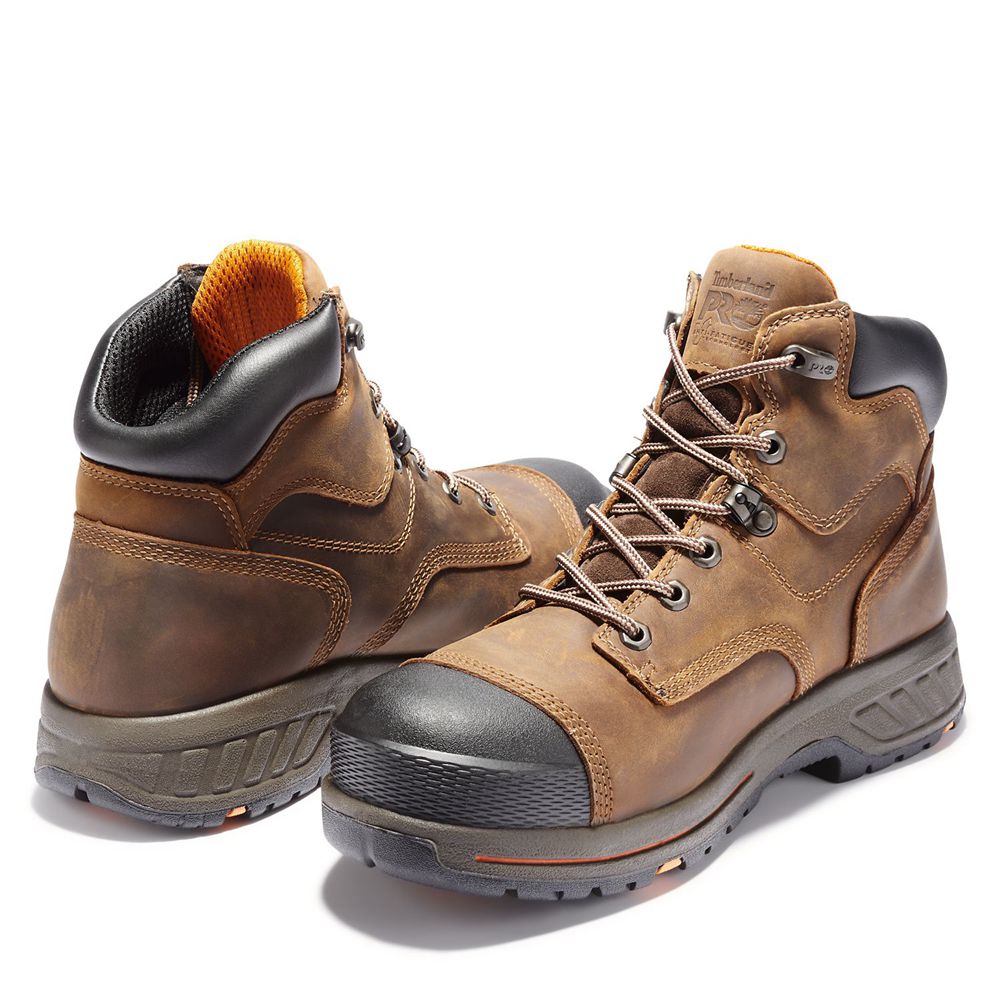 Botas de Trabajo Timberland Hombre Pro® Helix Hd 6\" Comp Toe Marrones/Negras - Chile UNG-941728